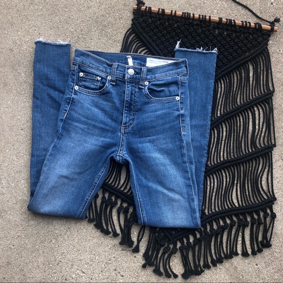 Rag & Bone Jeans Size 24 - High Rise Skinny - Picture 1 of 8